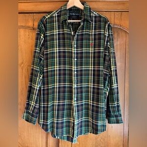 Ralph Lauren Green and Blue Plaid Shirt